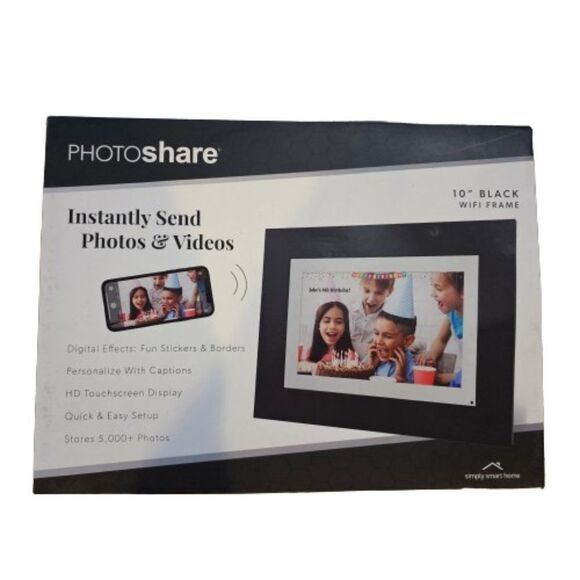Simply Smart Home PhotoShare 10.1" Full HD Wi-Fi Smart Digital Picture Frame - Picture 1 of 16